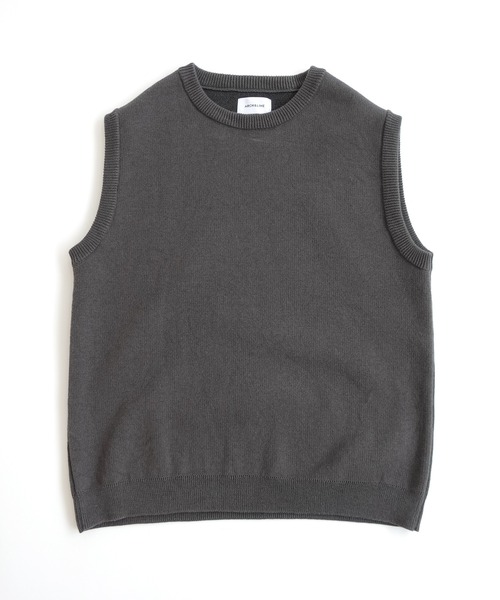 ベスト ジレ オーガニックコットンニットベスト OG COTTON  WF VEST レディース メンズ ARCH & LINE ベスト ジレ オーガニックコットンニットベスト OG