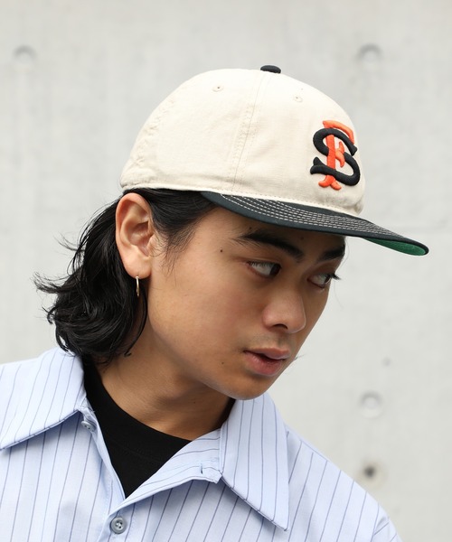 【AMERICAN NEEDLE】 ベースボールロゴストレート キャップ AMERICAN needle キャップ 帽子 「AMERICAN NEEDLE」ベース