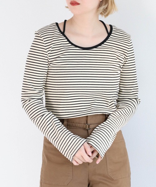 cepo（セポ） tシャツ ネックストラップロンTee 2WAY レディース