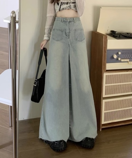 楽天市場】【OUTLET SALE】デニム《タグロゴセミワイドデニム
