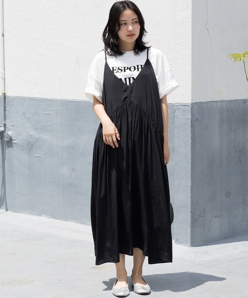 LAVEANGE ワンピース ギャザーキャミワンピース : ZOZOTOWN