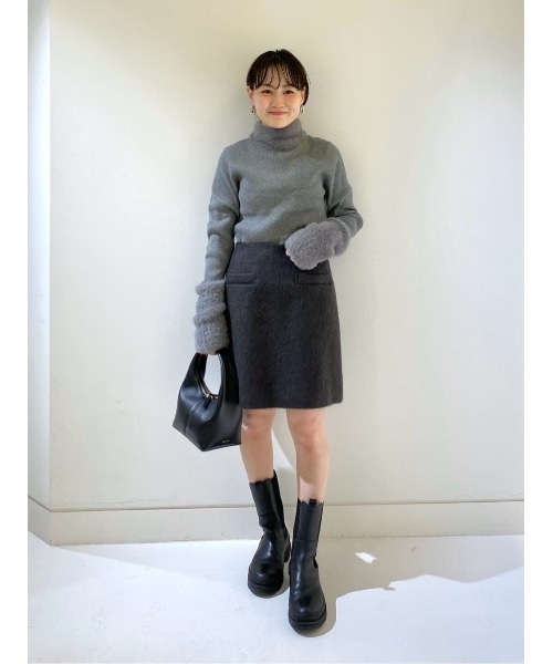 allureville（アルアバイル） スカート モヘヤシャギーミニスカート