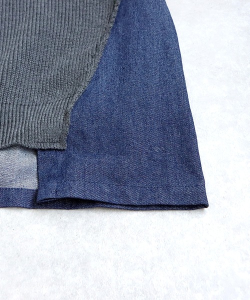 【新品】ジャス♡異素材切替ニット antiqua（アンティカ） ニット セーター 異素材切り替えニット