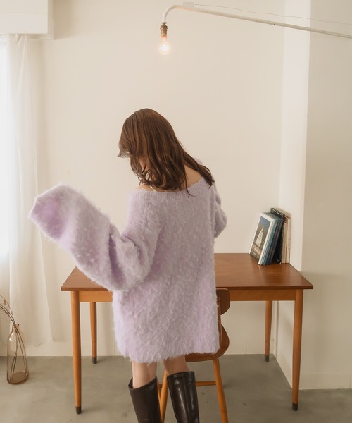 ニット shaggy loose v knit / シャギールーズVニット レディース 