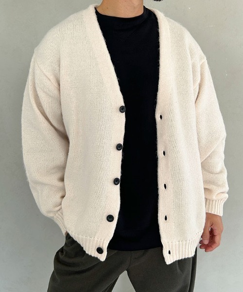 カーディガン GOOD CREW モヘヤVネックカーディガン メンズ レディース