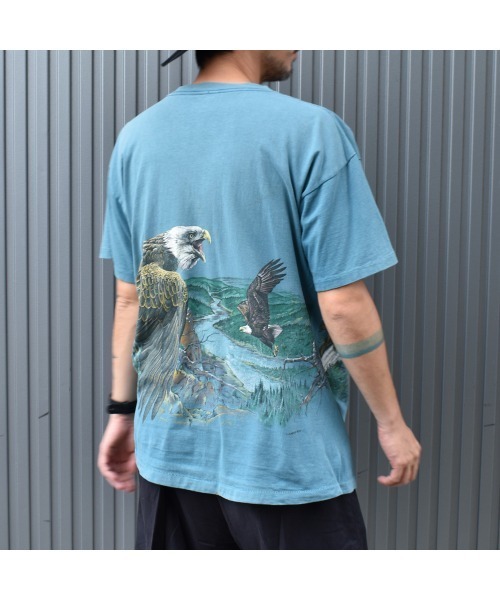 VINTAGE tシャツ 「ヴィンテージ古着」90's HABITAT イーグル アニマル
