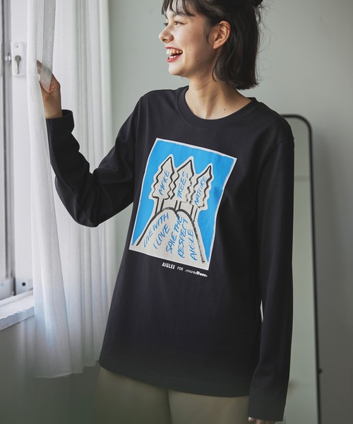AIGLE / エーグル 【AIGLE for more trees】Lee Izumida×AIGLE チャリティ グラフィック 長袖Ｔシャツ #5 AIGLE for more trees】Lee Izumida