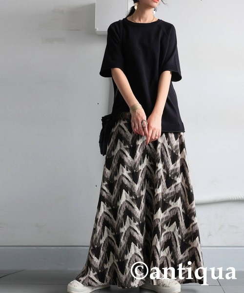 antiqua スカート アート柄フレアスカート : ZOZOTOWN Yahoo!店