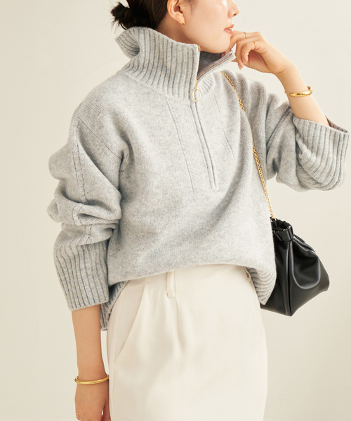 plage（プラージュ） ニット セーター pooginook zip up ニット