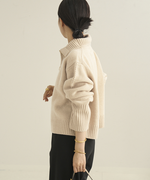 plage ニット セーター pooginook zip up レディース : ZOZOTOWN