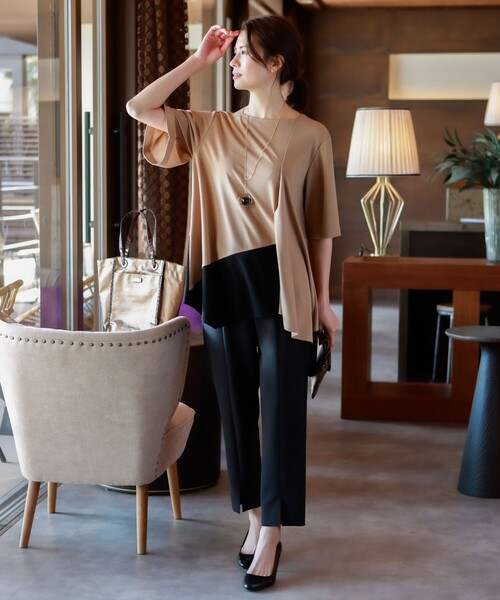 [EVEX by KRIZIA] трикотаж с коротким рукавом 40 Brown женский 