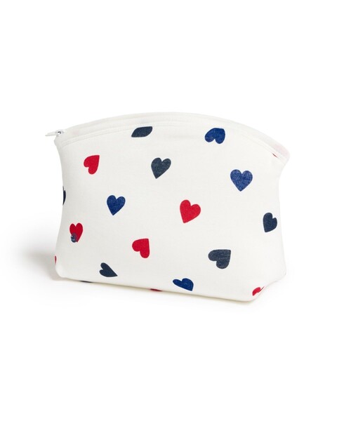 PETIT BATEAU（プチバトー） おむつポーチ トリコロールハートポーチ