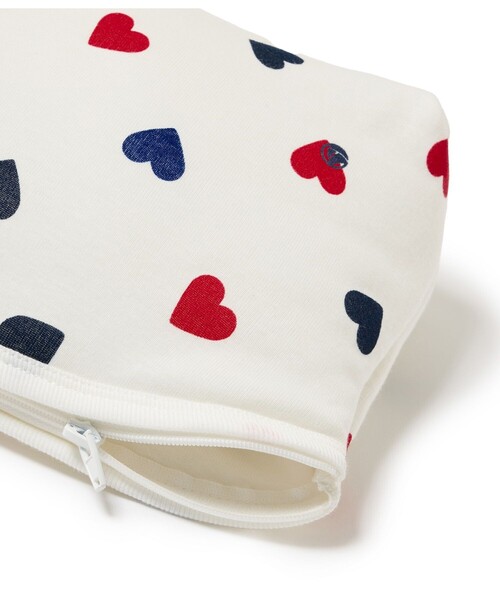 PETIT BATEAU（プチバトー） おむつポーチ トリコロールハートポーチ