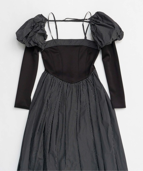 MAISON SPECIAL ワンピース Puffy Bolero Set Plaid Pattern