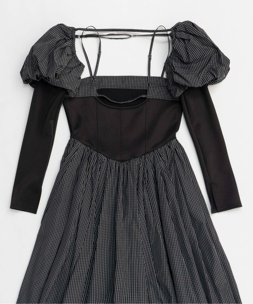 MAISON SPECIAL ワンピース Puffy Bolero Set Plaid Pattern