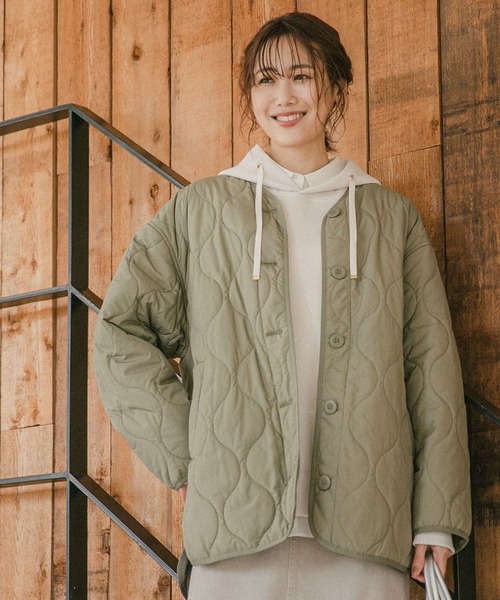 「GLOBAL WORK」 ジャケット LARGE カーキ レディース