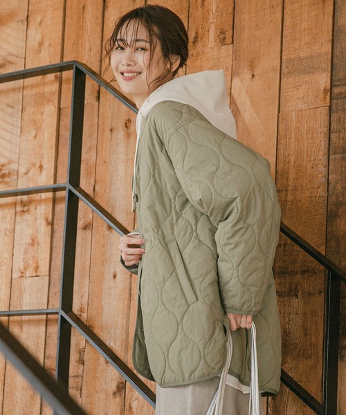 「GLOBAL WORK」 ジャケット LARGE カーキ レディース