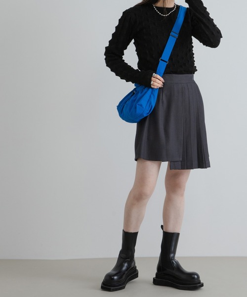 美品♡アルチビオ♡ニットスカート♡イエロー♡オレンジ♡ブルー♡パープル♡M bohmal ニット セーター トゲトゲプルオーバーニット レディース