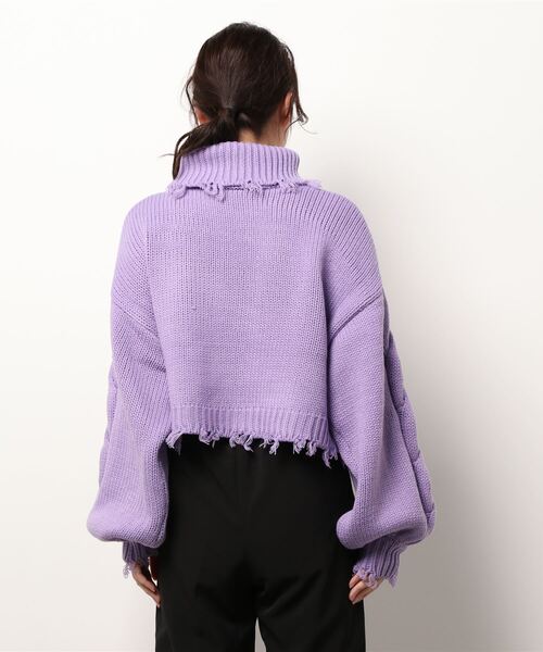 「jouetie」 タートルネックニット MEDIUM ブルー レディース_画像3