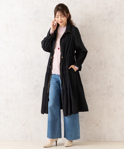 ローズティアラ　大きいサイズ　刺繍　マウンテンパーカー　モッズコート Rose Tiara（ローズティアラ） マウンテンパーカー ウインドブレーカー