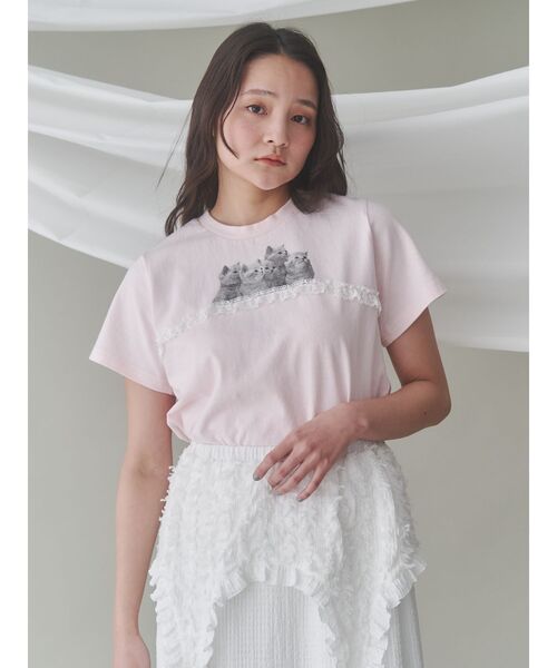 merry jenny（メリージェニー） tシャツ cat frill tee レディース