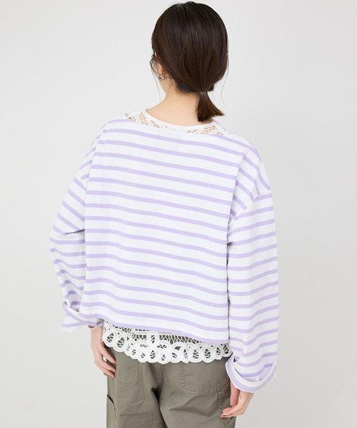 tシャツ Le minor/ルミノア SLOBE別注 ショートボーダープルオーバー レディース SLOBE IENA tシャツ LE MINOR/ルミノア SLOBE別注 バンパク
