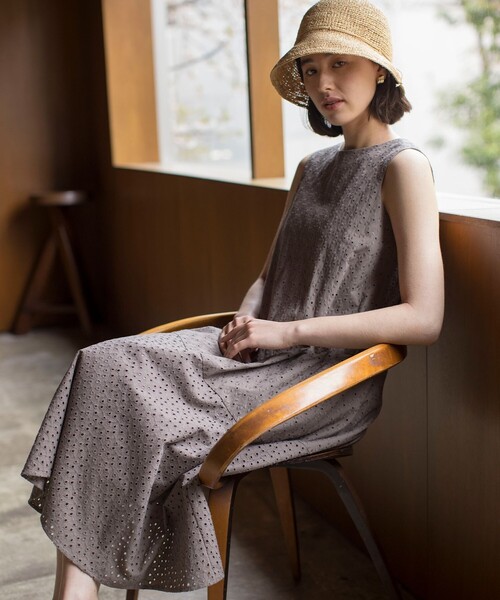 組曲 ワンピース エンブロイダリーレースノースリーブ