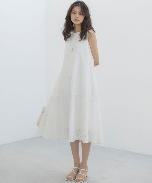 組曲（KUMIKYOKU） ワンピース エンブロイダリーレースノースリーブ