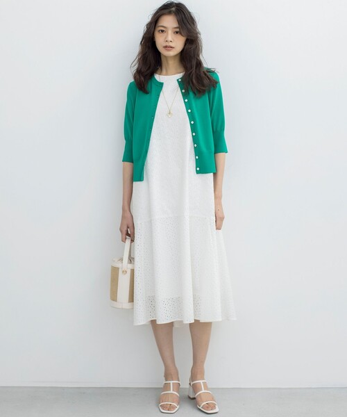 組曲（KUMIKYOKU） ワンピース エンブロイダリーレースノースリーブ