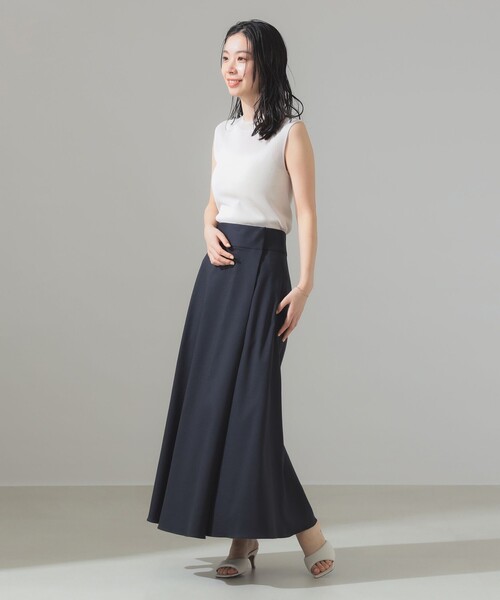 Demi-Luxe BEAMS◆ニット・セーター(厚手)/FREE/ウール/ネイビー Demi-Luxe BEAMS ニット セーター シンプル モックネック .M