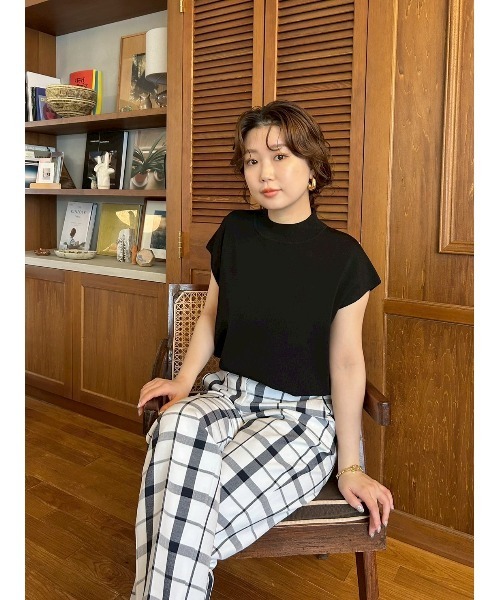 ミラオーウェン今期完売ハイネックブラウジングニットプルオーバーブラウン Mila Owen ニット セーター 「UV加工」「ウォッシャブル