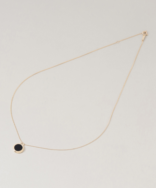 Lilas ネックレス 「WEB限定」スライスオニキスサークルネックレス K10