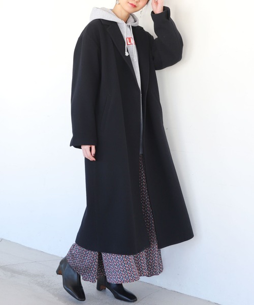 新品タグ付き 定価2.8万 スローブイエナ ウール100% ロングコート 38 SLOBE IENA（スローブイエナ） チェスターコート 36 グリーン