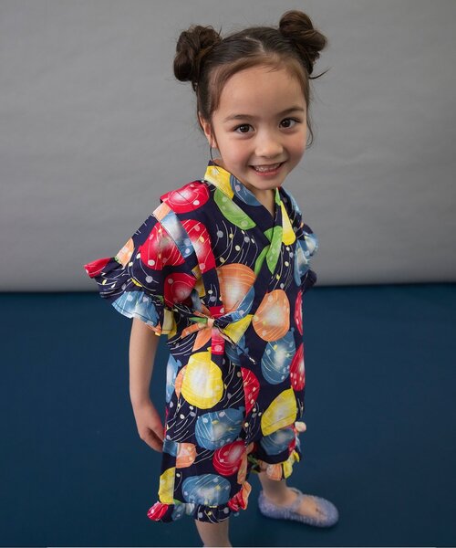 BREEZE（ブリーズ） 浴衣 「すっぽり着られる」フリル甚平_ジュニア