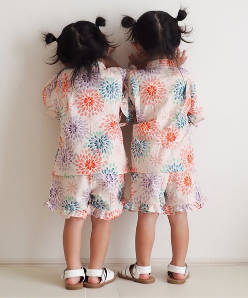 浴衣フリルと甚平ハンドメイド 甚平 or 浴衣 - 子供服の人気通販 | minne 国内最大級の