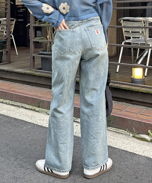 [CPCM] Denim брюки LARGE sax голубой женский 