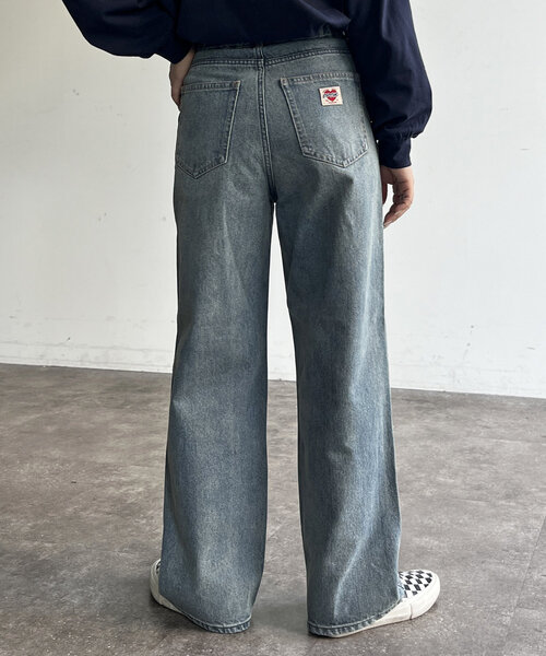 [CPCM] Denim брюки LARGE sax голубой женский 