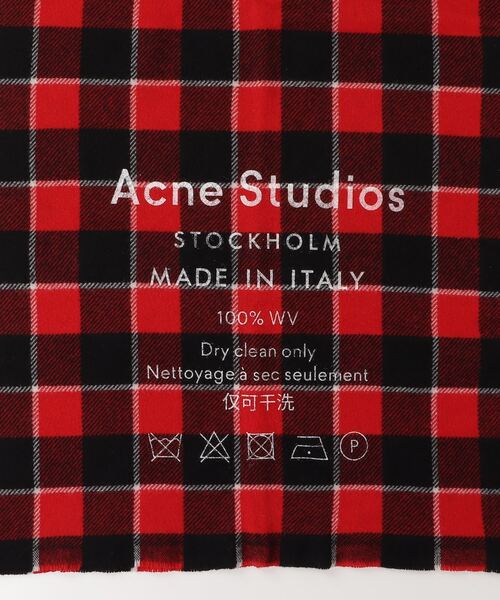 Acne Studios（アクネ ストゥディオズ） チェック柄ストール - レッド