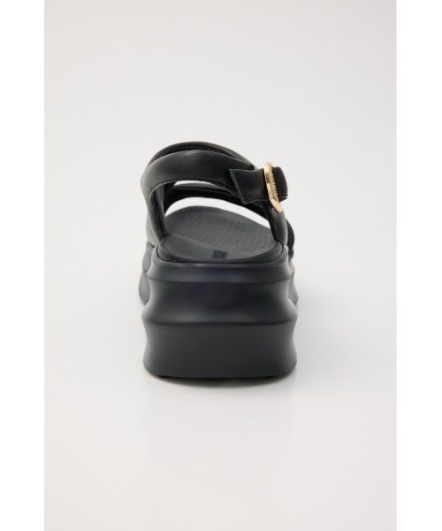 STACCATO ブラック スポーツサンダル STACCATO サンダル ラウンドシェイプスリングサンダル
