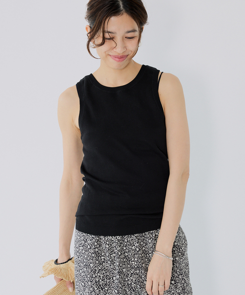 タンクトップ ノースリーブ Mer-Cotton セーターマシーン アメスリトップス レディース