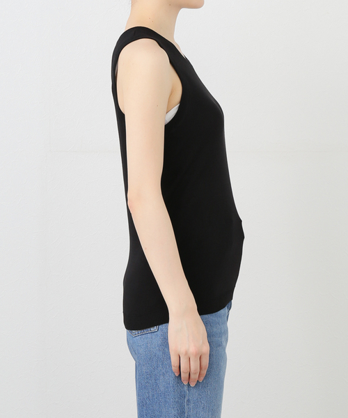 タンクトップ ノースリーブ Mer-Cotton セーターマシーン アメスリトップス レディース IENA タンクトップ ノースリーブ Mer-Cotton セーターマシーン