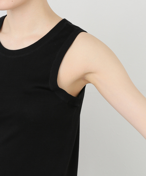 タンクトップ ノースリーブ Mer-Cotton セーターマシーン アメスリトップス レディース IENA タンクトップ ノースリーブ Mer-Cotton セーターマシーン