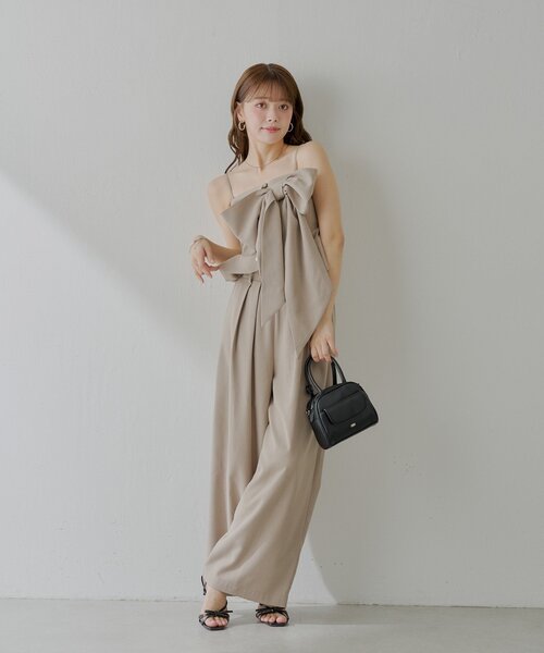 cygne ベアオールインワン Sandrine 0サイズ Chico オールインワン 「SALON by Chico」2wayリボンデザイン