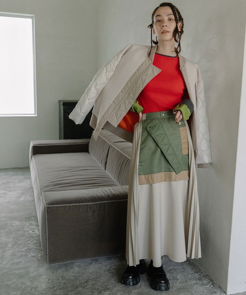 「MARECHAL TERRE」 ダウンコート MEDIUM ベージュ レディース_画像9