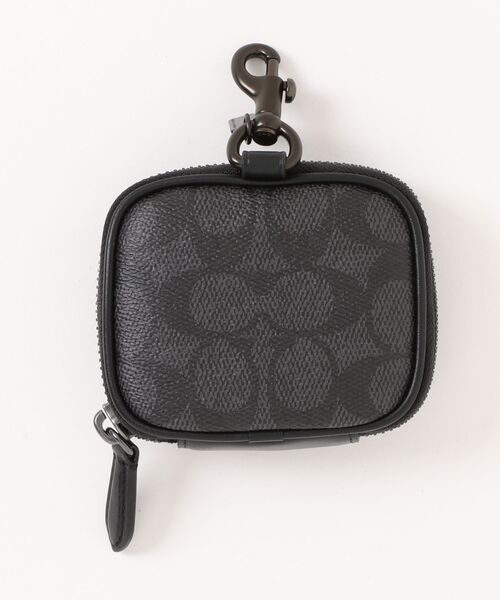 COACH ポーチ クリップ オン ポーチ・シグネチャー キャンバス