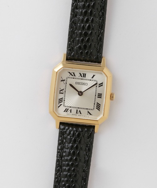 SEIKO ブラック腕時計 LUKIA SEIKO 腕時計 ブラックレザー