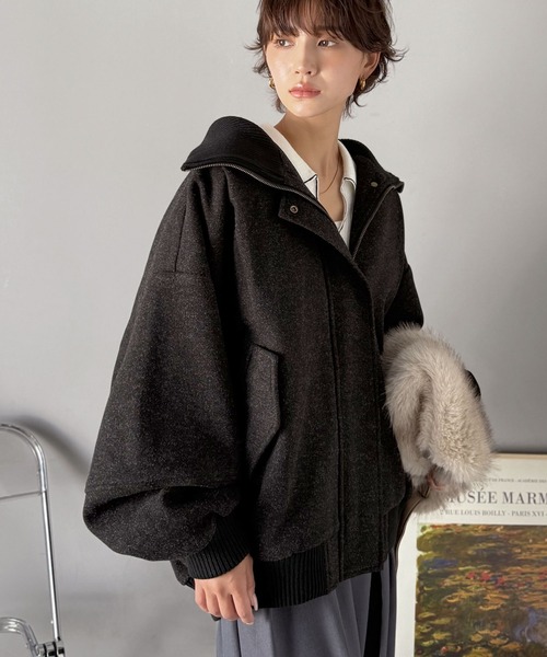 Java ブルゾン アウター 「JaVaジャバコラボ」ビンテージ感のあるリブ