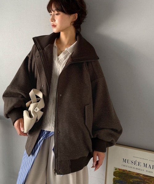 Java ブルゾン アウター 「JaVaジャバコラボ」ビンテージ感のあるリブ