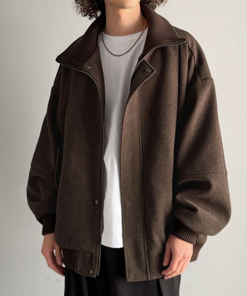 Java ブルゾン アウター 「JaVaジャバコラボ」ビンテージ感のあるリブ