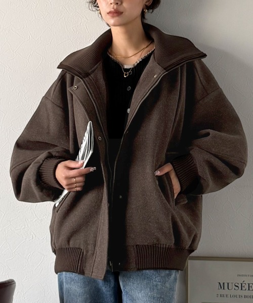 Java ブルゾン アウター 「JaVaジャバコラボ」ビンテージ感のあるリブ